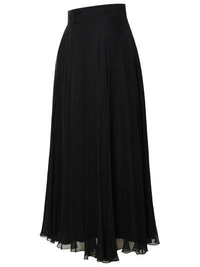 Shop Dolce & Gabbana Woman  Black Silk Skirt