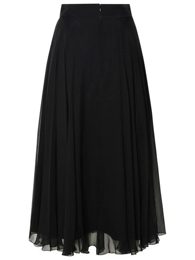 Shop Dolce & Gabbana Woman  Black Silk Skirt