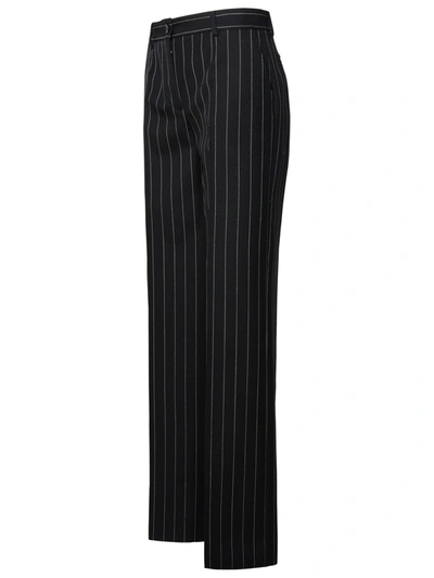 Shop Dolce & Gabbana Black Virgin Wool Trousers Woman