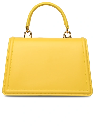 Shop Dolce & Gabbana Woman  Small 'devotion' Yellow Leather Bag