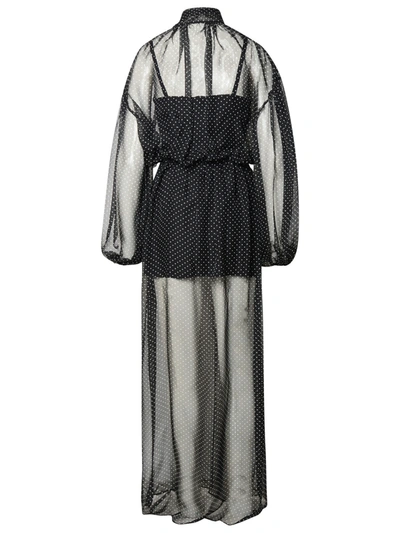 Shop Dolce & Gabbana Woman  Black Silk Dress