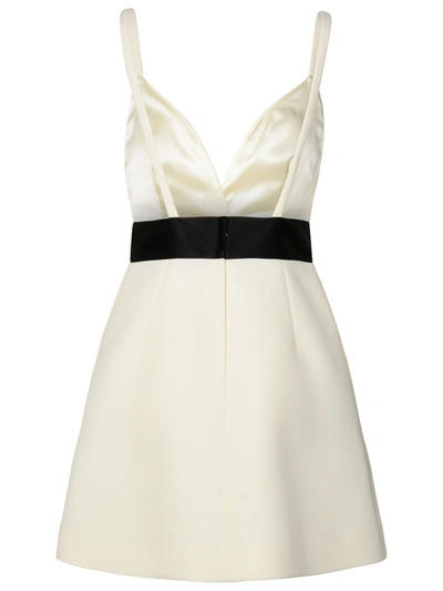 Shop Dolce & Gabbana White Virgin Wool Blend Dress Woman