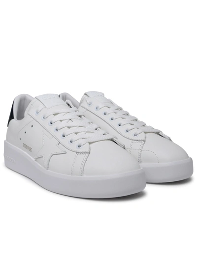 Shop Golden Goose Man  'purestar' White Calf Leather Sneakers
