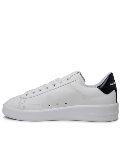 Shop Golden Goose Man  'purestar' White Calf Leather Sneakers