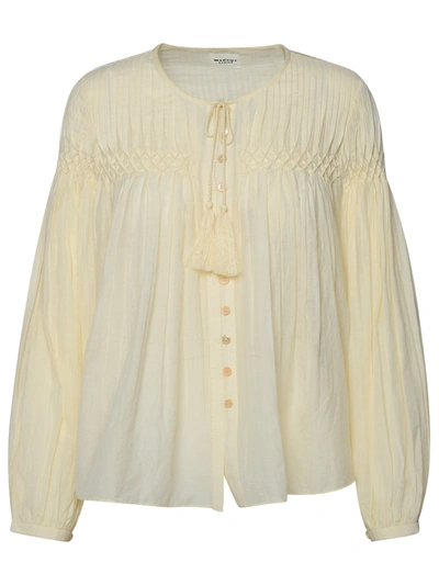 Shop Isabel Marant Étoile Isabel Marant Etoile Woman Isabel Marant Etoile 'abadi' Ivory Cotton Blend Shirt In Cream