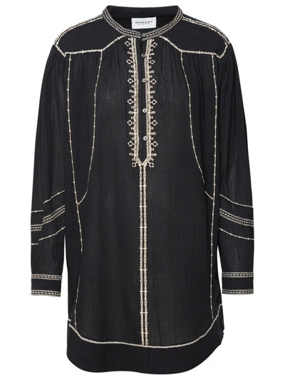 Shop Isabel Marant Étoile Isabel Marant Etoile 'pradel' Black Cotton Dress Woman