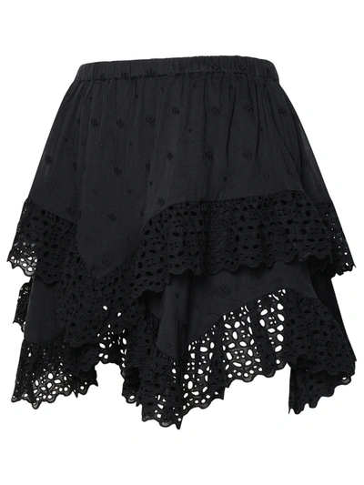 Shop Isabel Marant Étoile Isabel Marant Etoile Woman Isabel Marant Etoile 'sukira' Black Organic Cotton Miniskirt