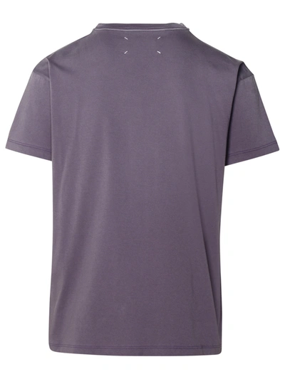 Shop Maison Margiela Woman  Purple Cotton T-shirt