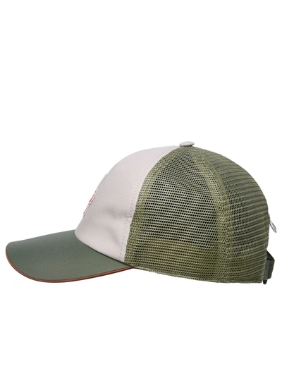 Shop Moncler Grenoble Man  Grenoble Green Nylon Hat