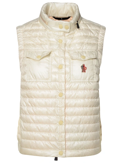 Shop Moncler Grenoble Woman  Grenoble 'gumiane' White Polyamide Vest