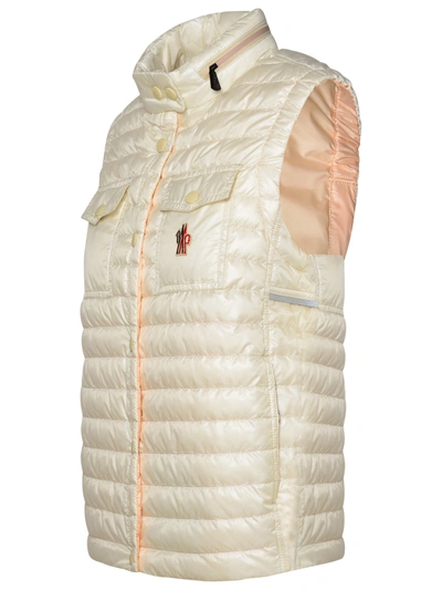 Shop Moncler Grenoble 'gumiane' White Polyamide Vest Woman
