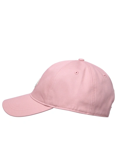 Shop Moncler Woman  Pink Cotton Hat