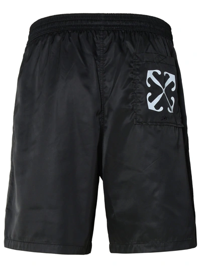 Shop Off-white Black Polyester Swimsuit Man