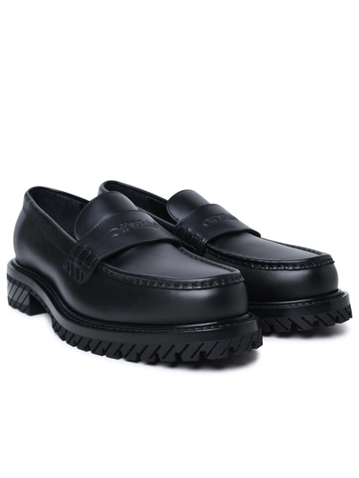 Shop Off-white Man  'military' Black Leather Loafers
