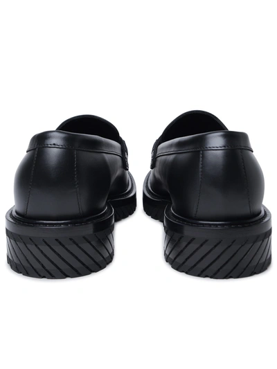 Shop Off-white Man  'military' Black Leather Loafers