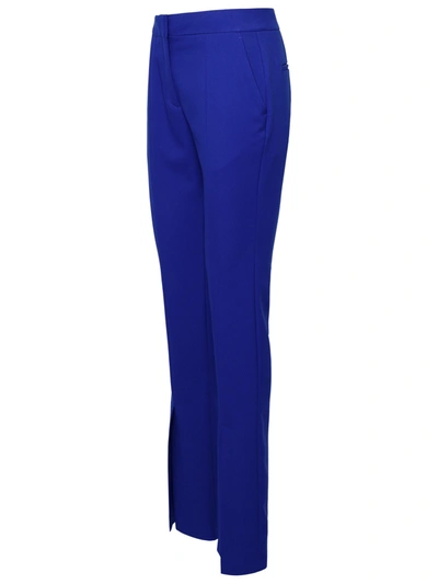 Shop Off-white Woman  'tech Drill' Blue Polyester Trousers