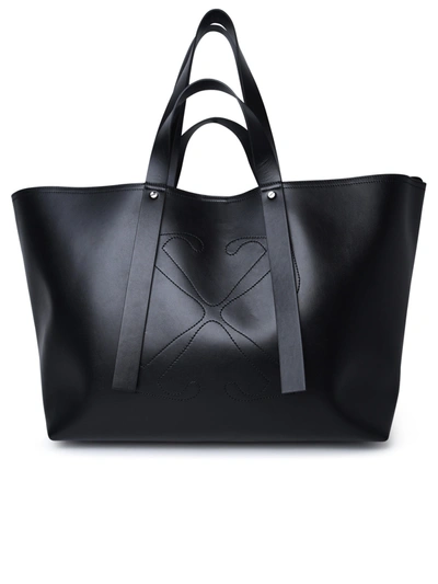 Shop Off-white Woman  Black Leather Bag
