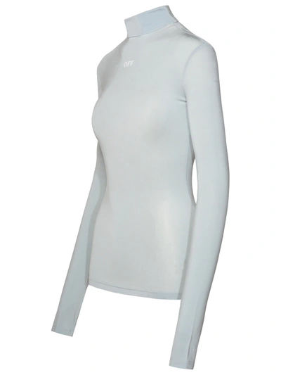 Shop Off-white Woman  Ice Viscose Sweater In Blue