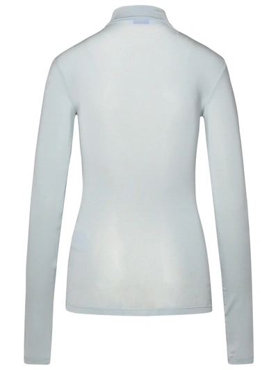 Shop Off-white Woman  Ice Viscose Sweater In Blue