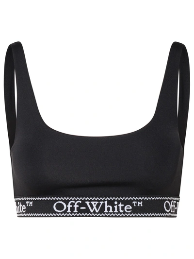 Shop Off-white Sporty Top In Black Nylon Blend Woman