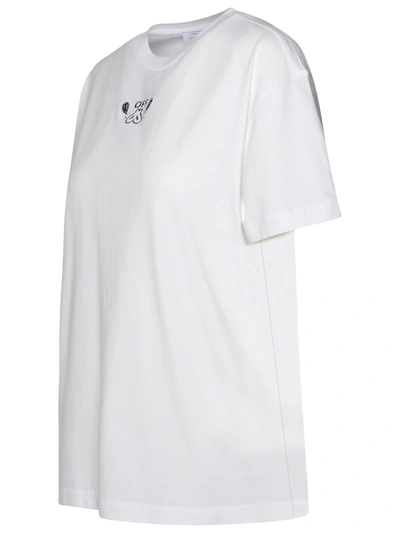 Shop Off-white Woman  White Cotton T-shirt