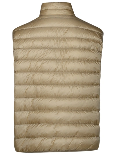 Shop Palm Angels Man  Beige Polyamide Vest In Cream