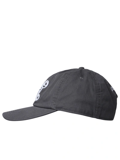 Shop Palm Angels Man  Grey Cotton Hat In Gray