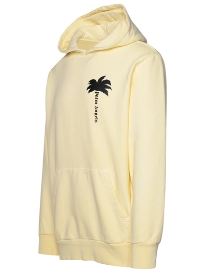 Shop Palm Angels Man  Ivory Cotton Sweatshirt In Cream