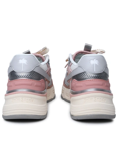Shop Palm Angels 'pa 4' Pink Leather Blend Sneakers Woman