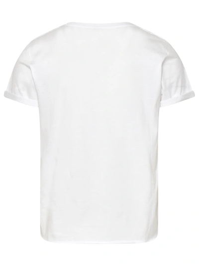 Shop Saint Laurent White Cotton T-shirt Man