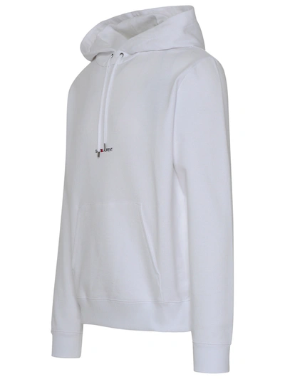 Shop Saint Laurent Man White Cotton Sweatshirt