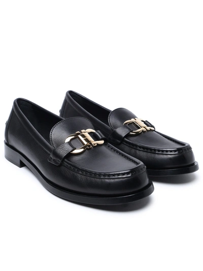 Shop Ferragamo Salvatore  Woman Salvatore  Black Leather Loafers