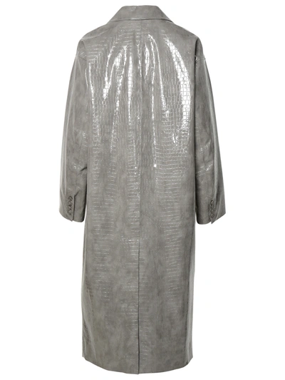 Shop Stand Studio Woman  Grey Polyurethane Blend Coat In Gray