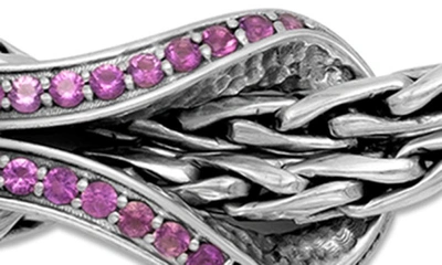 Samuel B. Rhodolite Buckle Bracelet In Purple