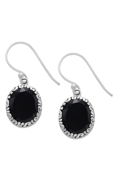 Shop Samuel B. Oval Cut Stone Drop Earrings In Black