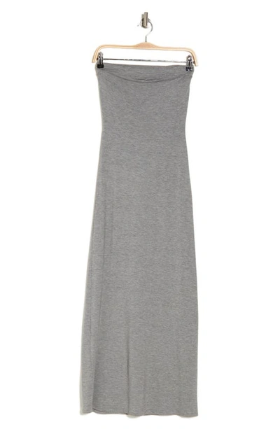 Shop Go Couture Strapless Maxi Dress In Charcoal