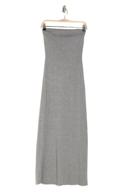Go Couture Strapless Maxi Dress In Charcoal