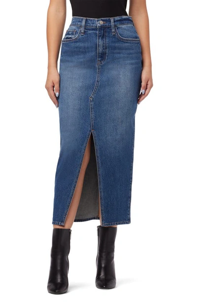 Shop Hudson Jeans Reconstructed Denim Midi Skirt In Arianna