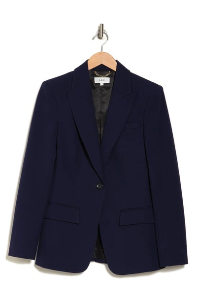 Shop A.l.c Edie One-button Jacket In French Navy