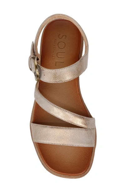 Soul Naturalizer Jayvee Sandal In Metallic Mauve Faux Leather
