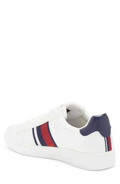 Shop Ben Sherman Hampton Stripe Sneaker In Red/ White/ Navy