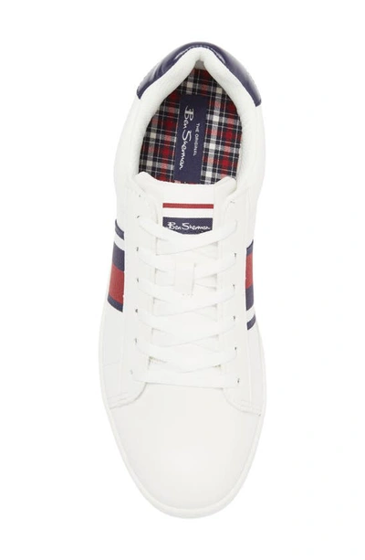 Shop Ben Sherman Hampton Stripe Sneaker In Red/ White/ Navy