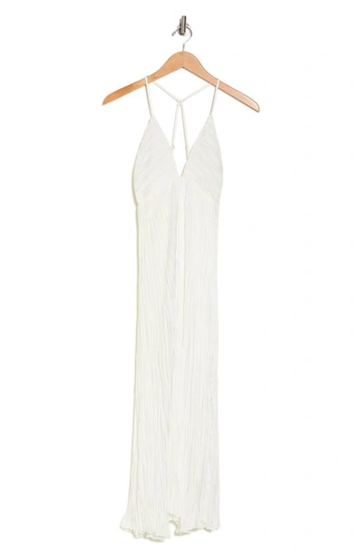Shop A.l.c . Angelina Plissé Crossback Dress In Off White