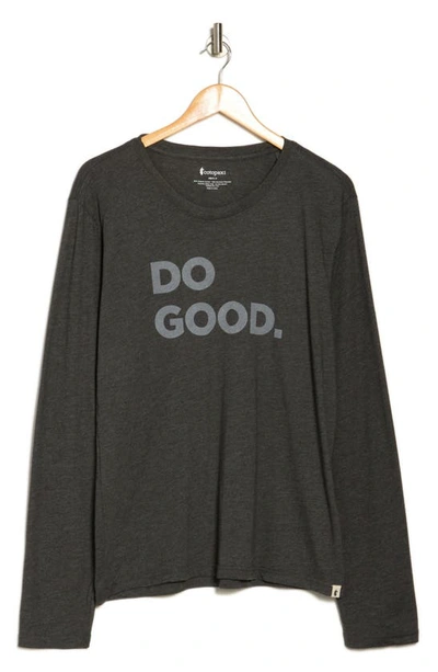 Shop Cotopaxi Do Good Organic Cotton & Recycled Polyester Long Sleeve T-shirt In Iron