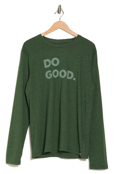 Shop Cotopaxi Do Good Organic Cotton & Recycled Polyester Long Sleeve T-shirt In Forest