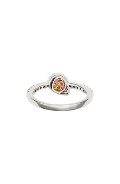 Shop Suzy Levian Sterling Silver Pink & White Sapphire Ring