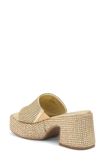 Steve Madden Reign Platform Mule In Gold Multi