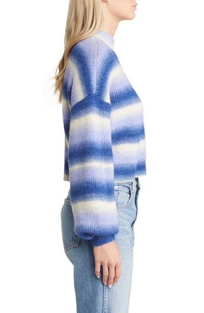 Shop Vero Moda Elektra Stripe Sweater In Sodalite Blue Detail Jacaranda