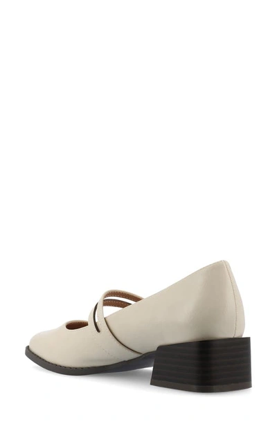 Journee Collection Savvi Mary Jane Pump In Ivory