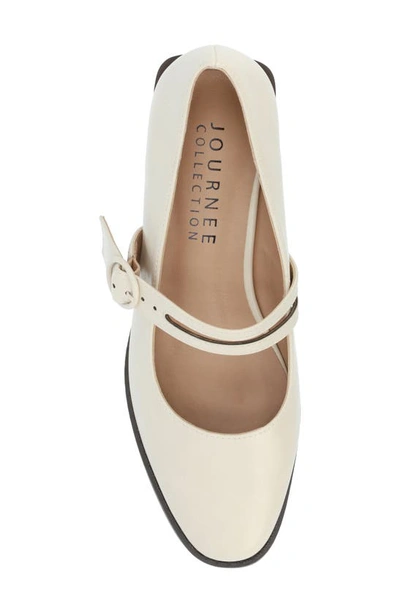 Journee Collection Savvi Mary Jane Pump In Ivory